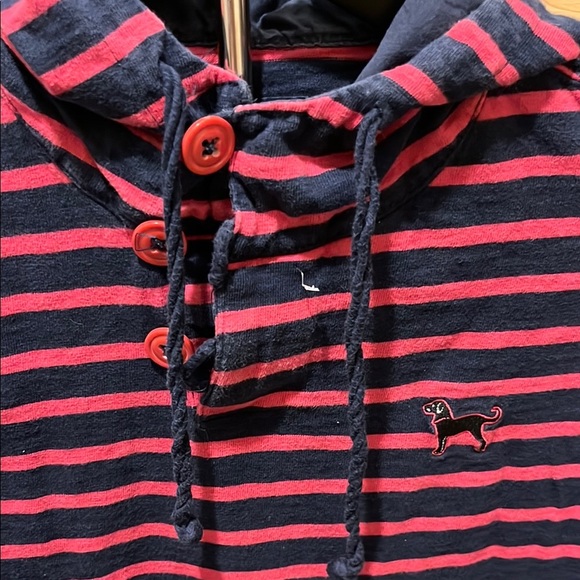 The Black Dog Navy and Pink Striped Hoodie - Picture 6 of 9